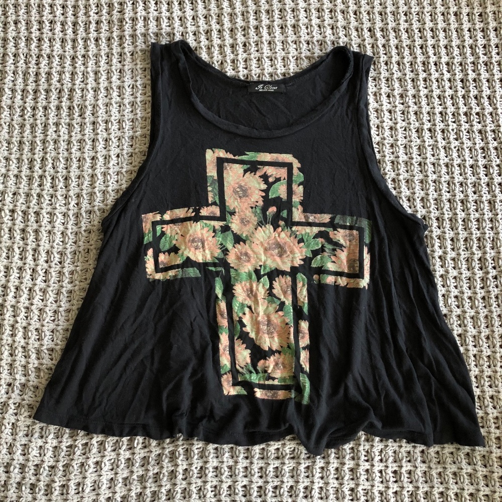 Black Flowy Tank Top